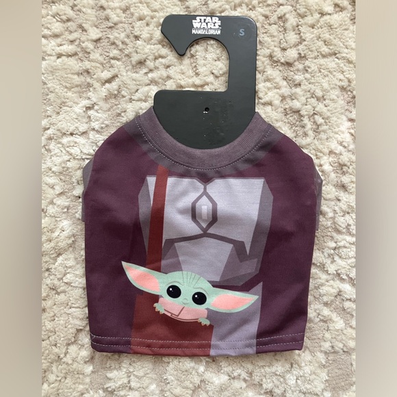 NEW!! Disney Star Wars Mandalorian Baby Yoda Dog T-Shirt Size S - Picture 1 of 5